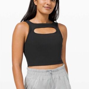 Lululemon Black Tank Top with Cutout Design
